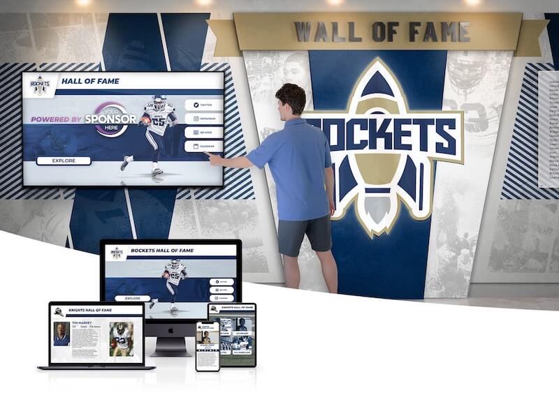 Touchscreen Hall of Fame Digital Trophy Case