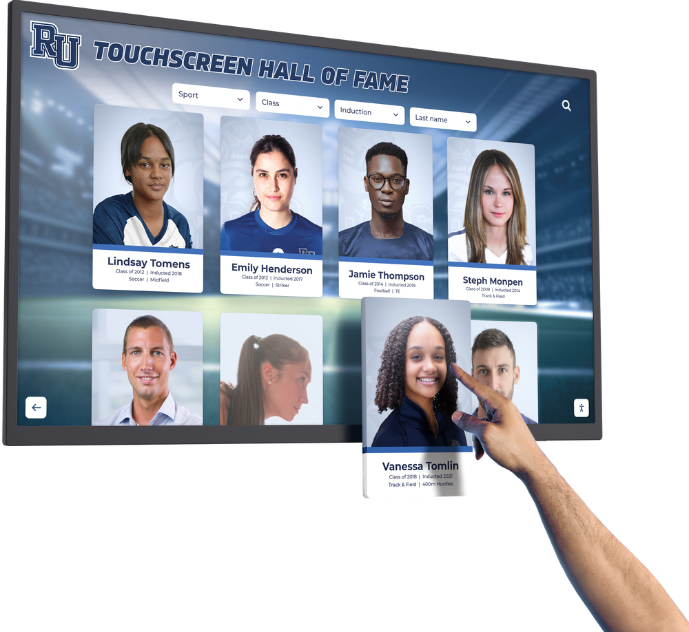 Large-scale interactive achievement display installation